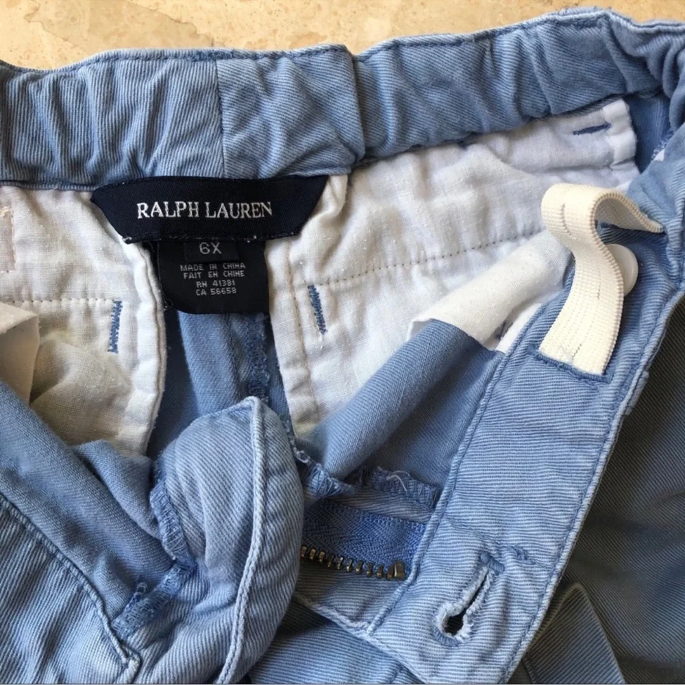 Ralph Lauren Shorts Adjustable Waist Cornflower Blue Girls Size 6X